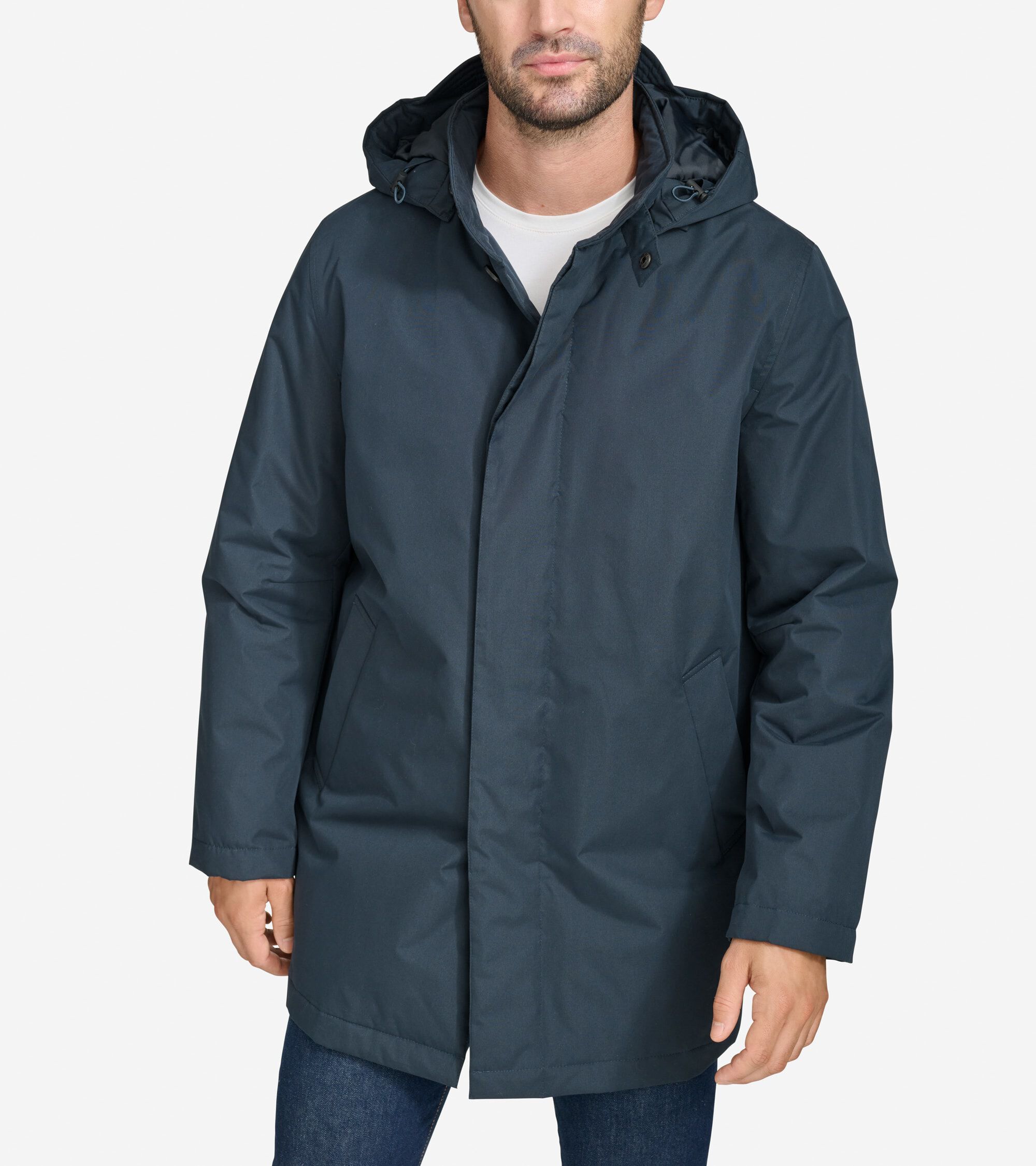 Cole haan hooded raincoat store